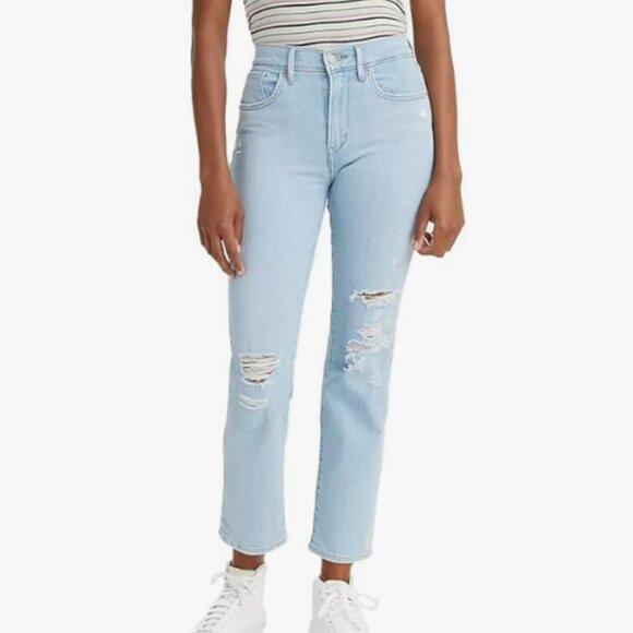 Levi's Women's 724 High Rise Straight Crop Jeans - Picture 2 of 4